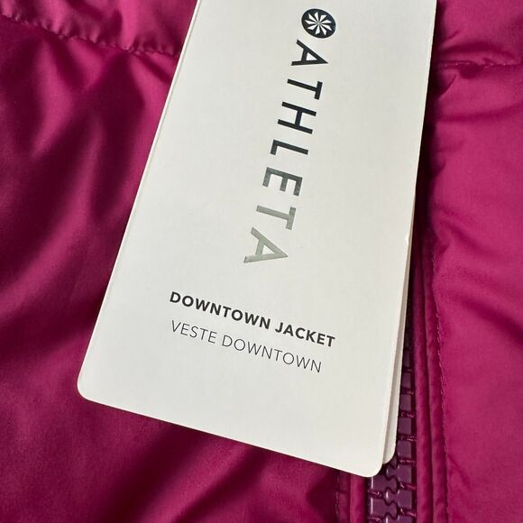 Athleta Downtown Puffer Jacket Women's 1X Down Insulated Pink Fuchsia NWT New - Picture 5 of 11